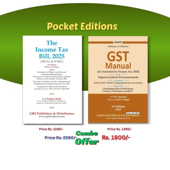 The Income Tax Bill, 2025 and GST Manual : Pocket Edition - English